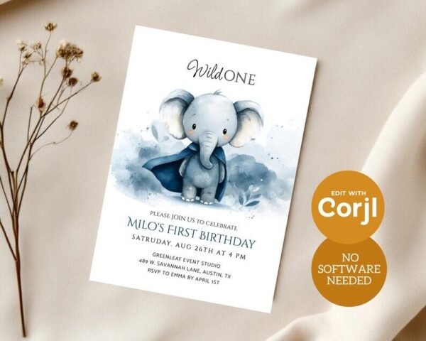 Wild One First Birthday Invitation - Image 2